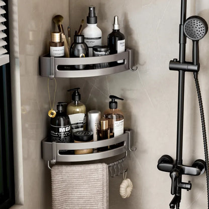 Bathroom Storage Wall Mount Corner Shelf Shower Holder Shampoo Organizer Bathroom Accessories