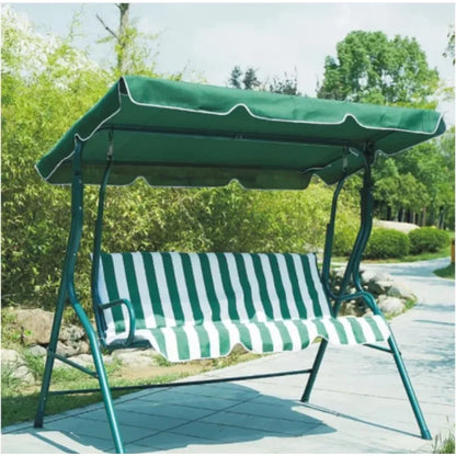 Vebreda 3-Seat Patio Outdoor Porch Swing Glider Chair with Canopy Green