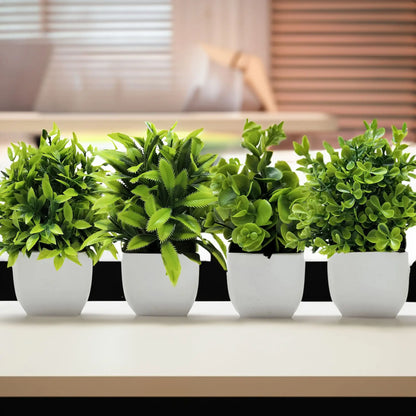 Tree Window Sill Office Table Desktop Decoration Plastic Garden Fake Plant Potted Home Decor