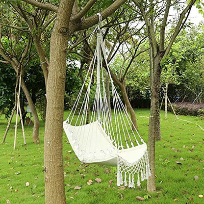 Garden Dormitory Bedroom Beige Knitted Rope Autumn Table Chair Home Decoration Hanging Chair