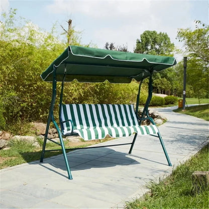 Vebreda 3-Seat Patio Outdoor Porch Swing Glider Chair with Canopy Green